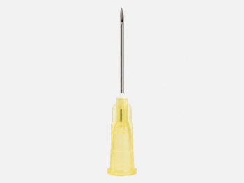 Aguja hipodérmica Dispofine 20G amarilla 0,9 x 25 mm – Caja de 100 unidades