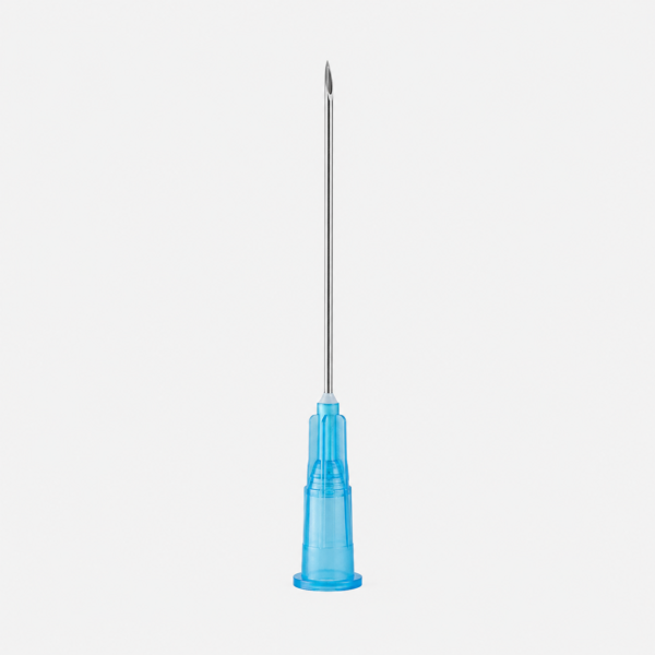 Aguja hipodérmica Dispofine 23G azul 0,6 x 40 mm – Caja de 100 unidades