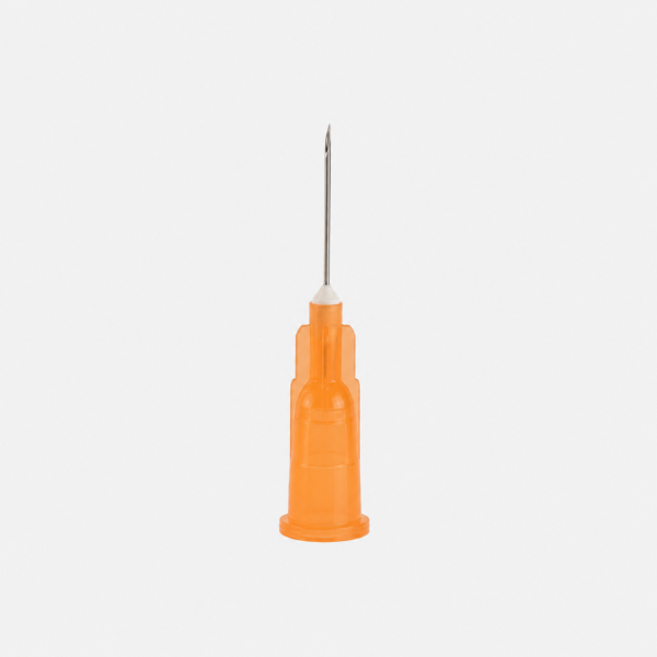 aguja_dispofine_naranja_25g_0,5x16mm Aguja hipodérmica Dispofine 25G naranja 0,5 x 16 mm – Caja de 100 unidades