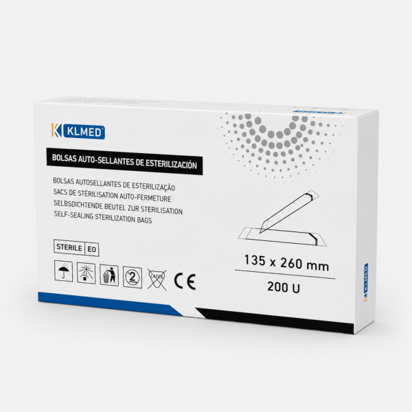 Bolsas Autosellantes de Esterilización para Instrumental 135 x 260 mm – Caja de 200 Unidades