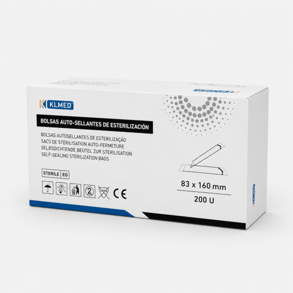 Bolsas Autosellantes de Esterilización para Instrumental 83 x 160 mm – Caja de 200 Unidades