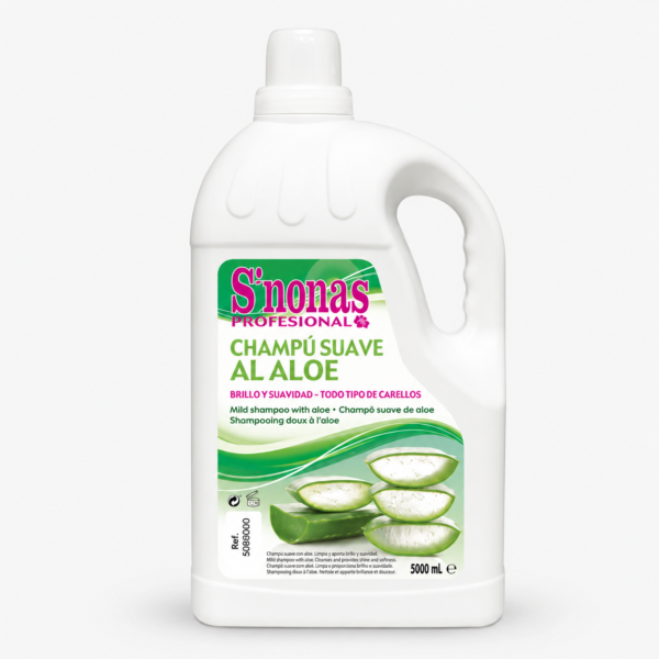 Champú Suave con Aloe Vera S’nonas Profesional Garrafa 5 Litros