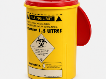 Contenedor de seguridad para agujas usadas 1,5 litros desechable