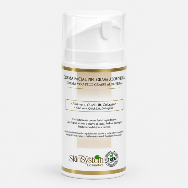 Crema Facial Aloe Vera Skin System para Pieles Grasas