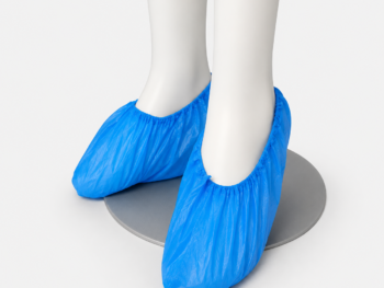 Cubrezapatos Desechables de Polietileno Azul con Elástico – Bolsa 100 Unidades