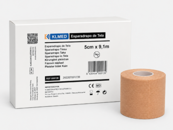 esparadrapo_tela Esparadrapo de Tela Color Carne 5 cm x 9,1 m – Rollo 1 Unidad