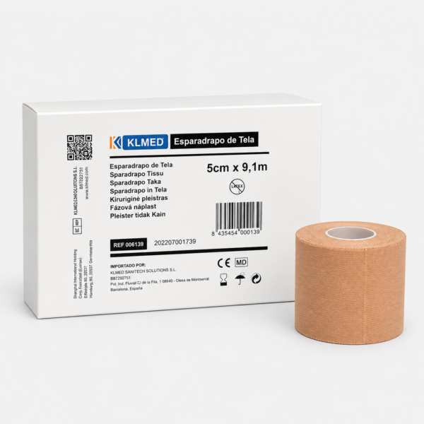Esparadrapo de Tela Color Carne 5 cm x 9,1 m – Rollo 1 Unidad
