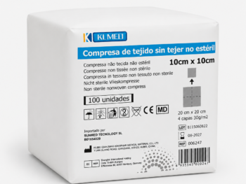 gasa_no_esteril_10x10 Gasas Estériles de Tejido Sin Tejer (TST) 10 x 20 cm – Sobre de 2 Unidades – Caja 400 Sobres