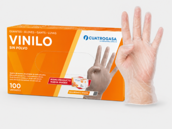 guantes_vinilo Guantes de Vinilo Sin Polvo Uso Profesional Caja 100 Unidades