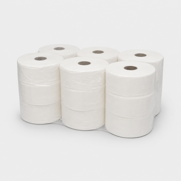 Papel Higiénico Industrial Gofrado Laminado de Celulosa – Pack 18 Rollos