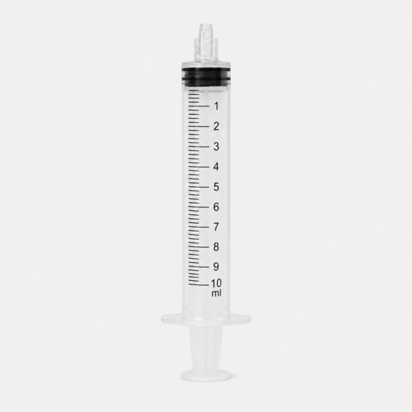 Jeringa de 3 cuerpos Luer Concéntrica 10 ml estéril – Caja de 100 unidades