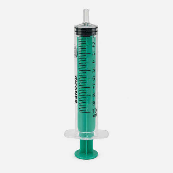 Jeringa de 3 cuerpos Luer Lock 10 ml estéril – Caja de 100 unidades