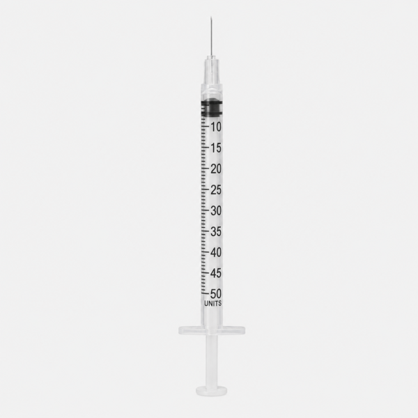 Jeringa de insulina Insumed 0,5 ml con aguja 29G x 12,7 mm estéril – Caja de 30 unidades
