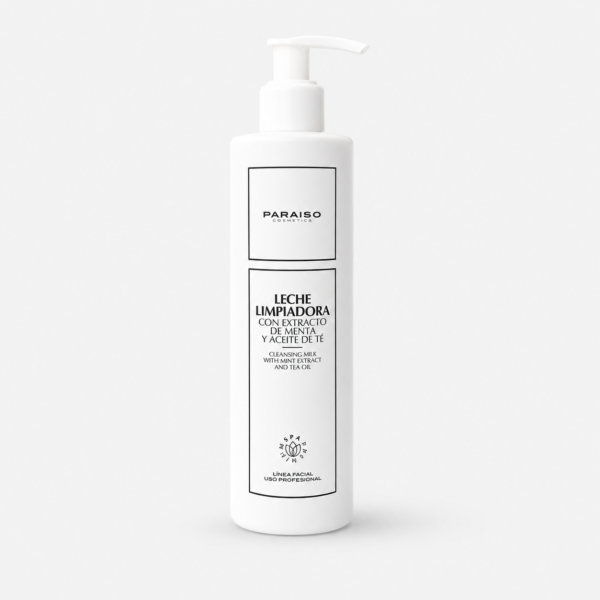 Leche Limpiadora Facial con Extracto de Menta y Aceite de Árbol de Té Paraiso Cosmetics