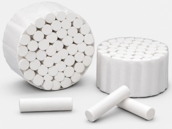 rodillos_algodon_825 Rollos de algodón dental 100% absorbente no estéril 8 x 3.8 mm bolsa 825 unidades