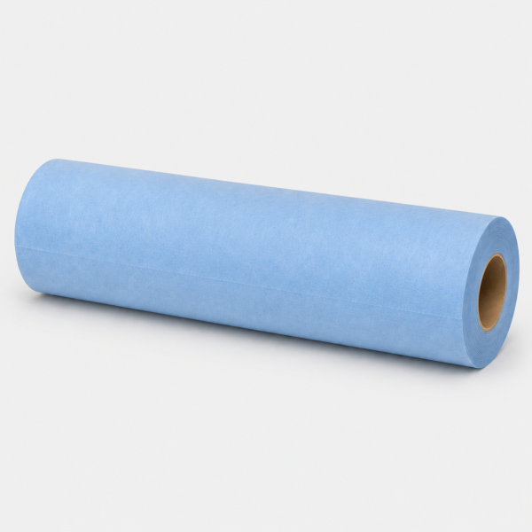 Papel camilla azul 1 capa 60 m precortado cada 60 cm – Caja de 8 rollos