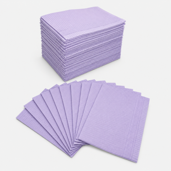 Campo de Trabajo Desechable Soft 2 Capas 33 x 45 cm Lila – Pack 125 Unidades