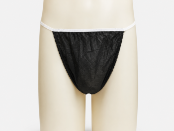 Tanga Desechable para Caballero de PP Negro – Bolsa 100 Unidades
