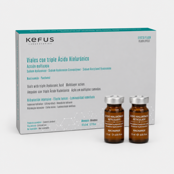 Viales de Ácido Hialurónico Reticulado Kefus 5 ml – Caja de 10 unidades