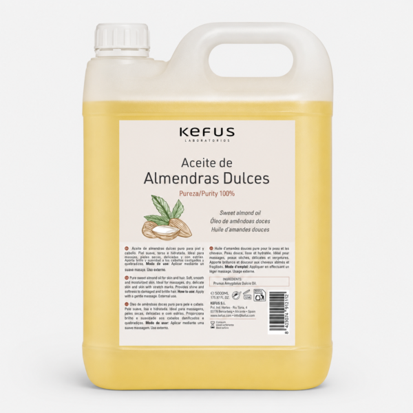 Aceite de Almendras Dulces 1ª Presión 5 Litros – 100% Puro Kefus