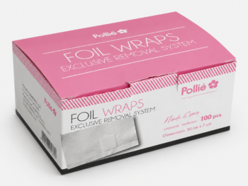 Wraps de aluminio con algodón para remover esmalte semipermanente – 100 unidades