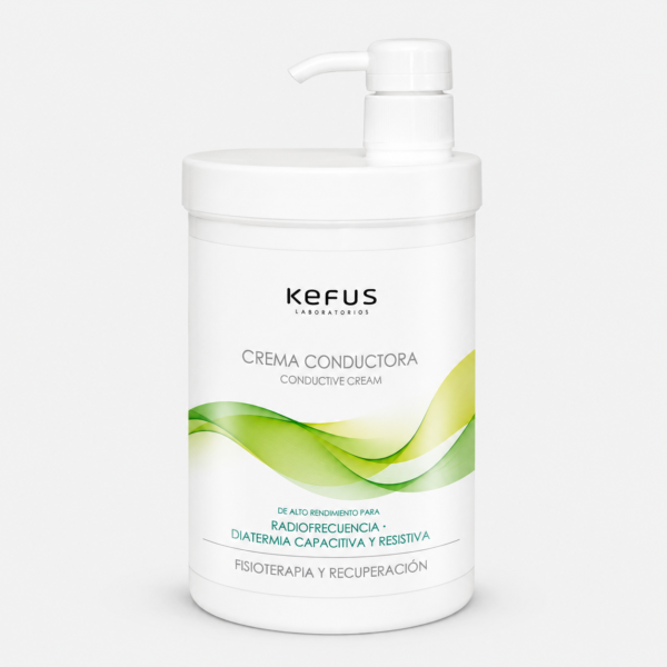Crema Conductora RF Corporal Kefus 1 L – Uso Profesional para Radiofrecuencia y Diatermia