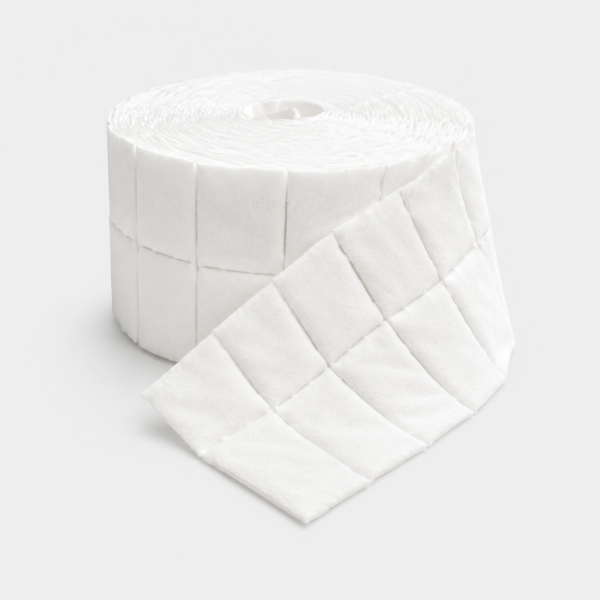 Rollo de cuadraditos de celulosa para retirar esmalte – 1.000 unidades
