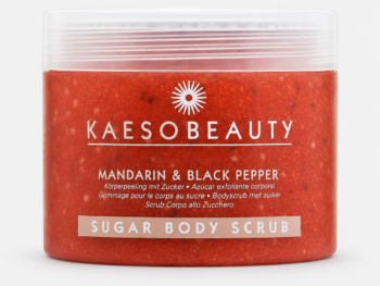 Exfoliante Corporal de Azúcar con Mandarina y Pimienta Negra Kaeso Beauty 450 ml