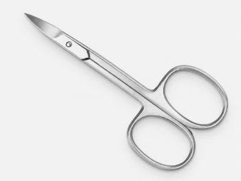 Tijera de cutículas curva profesional de acero inoxidable 3,5"