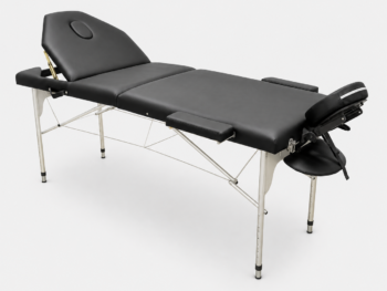 Camilla de Aluminio Plegable con Respaldo y Reposabrazos 186 × 66 cm / 194 × 70 cm