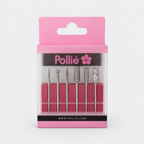 Kit de 6 Accesorios y 6 Esmeriladores para Torno Pollié