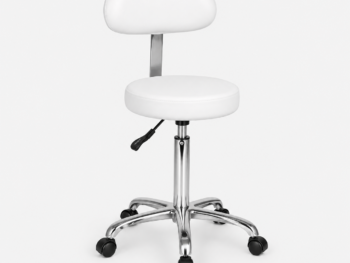 silla_con_respaldo Silla Profesional con Respaldo Regulable Blanca para Estética