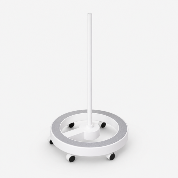 Base soporte circular con ruedas para lupa profesional